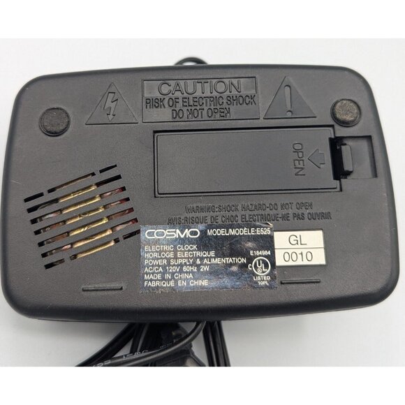 Cosmo Alarm Clock E525 Tested Works Battery Backup Bedside - Picture 3 of 3